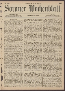 Sorauer Wochenblatt, No. 120. (12. October 1882)