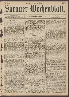 Sorauer Wochenblatt, No. 126. (26. October 1882)