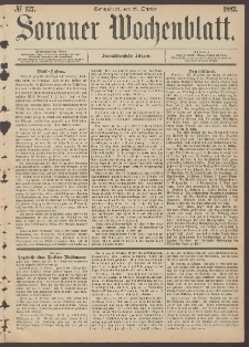 Sorauer Wochenblatt, No. 127. (28. October 1882)