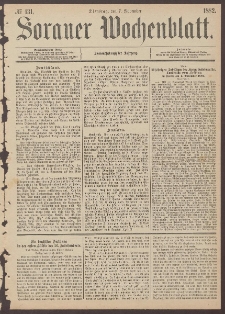 Sorauer Wochenblatt, No. 131. (7. November 1882)