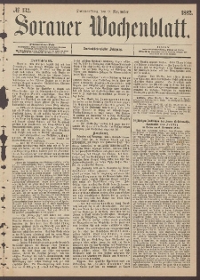 Sorauer Wochenblatt, No. 132. (9. November 1882)