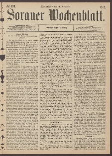 Sorauer Wochenblatt, No. 133. (11. November 1882)