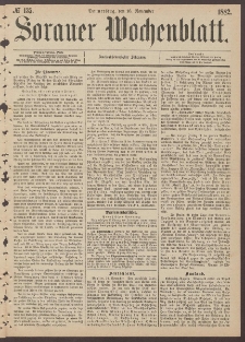 Sorauer Wochenblatt, No. 135. (16. November 1882)