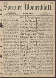 Sorauer Wochenblatt, No. 138. (23. November 1882)