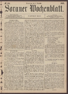 Sorauer Wochenblatt, No. 143. (5. December 1882)