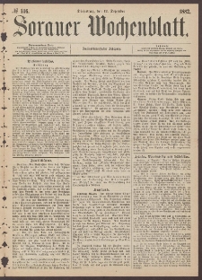 Sorauer Wochenblatt, No. 146. (12. December 1882)