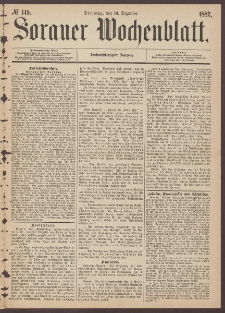 Sorauer Wochenblatt, No. 149. (19. December 1882)