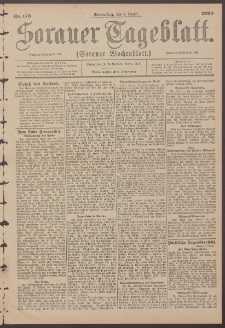 Sorauer Tageblatt (Sorauer Wochenblatt), Nr. 179. (4. August 1898)