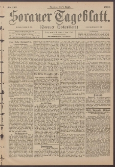 Sorauer Tageblatt (Sorauer Wochenblatt), Nr. 182. (7. August 1898)