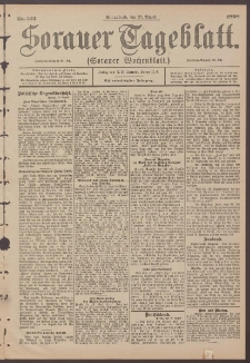 Sorauer Tageblatt (Sorauer Wochenblatt), Nr. 193. (20. August 1898)