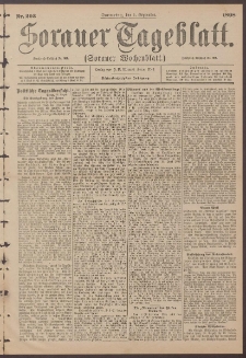 Sorauer Tageblatt (Sorauer Wochenblatt), Nr. 203. (1. September 1898)