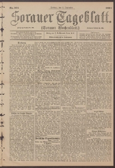 Sorauer Tageblatt (Sorauer Wochenblatt), Nr. 204. (2. September 1898)