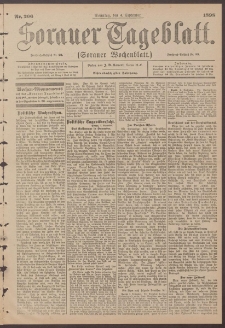 Sorauer Tageblatt (Sorauer Wochenblatt), Nr. 206. (4. September 1898)