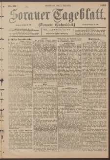Sorauer Tageblatt (Sorauer Wochenblatt), Nr. 211. (10. September 1898)