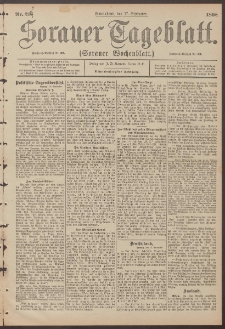 Sorauer Tageblatt (Sorauer Wochenblatt), Nr. 217. (17. September 1898)