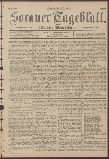 Sorauer Tageblatt (Sorauer Wochenblatt), Nr. 224. (25. September 1898)