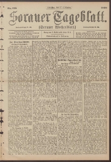 Sorauer Tageblatt (Sorauer Wochenblatt), Nr. 225. (27. September 1898)