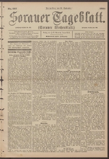 Sorauer Tageblatt (Sorauer Wochenblatt), Nr. 228. (30. September 1898)