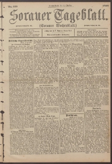 Sorauer Tageblatt (Sorauer Wochenblatt), Nr. 229. (1. Oktober 1898)