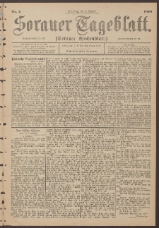 Sorauer Tageblatt (Sorauer Wochenblatt), Nr. 2. (4. Januar 1898)