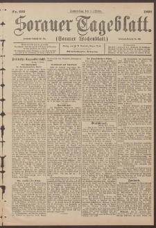 Sorauer Tageblatt (Sorauer Wochenblatt), Nr. 233. (6. Oktober 1898)