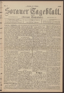 Sorauer Tageblatt (Sorauer Wochenblatt), Nr. 7. (9. Januar 1898)