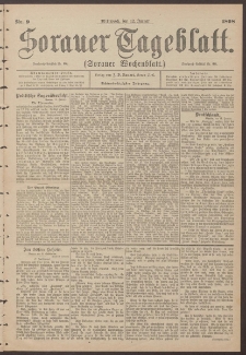 Sorauer Tageblatt (Sorauer Wochenblatt), Nr. 9. (12. Januar 1898)
