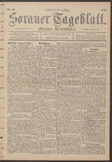 Sorauer Tageblatt (Sorauer Wochenblatt), Nr. 10. (13. Januar 1898)