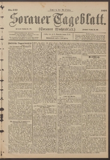 Sorauer Tageblatt (Sorauer Wochenblatt), Nr. 242. (16. Oktober 1898)