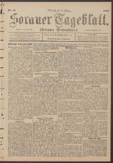 Sorauer Tageblatt (Sorauer Wochenblatt), Nr. 15. (19. Januar 1898)