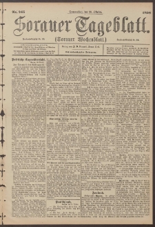 Sorauer Tageblatt (Sorauer Wochenblatt), Nr. 245. (20. Oktober 1898)