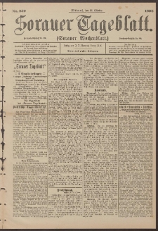 Sorauer Tageblatt (Sorauer Wochenblatt), Nr. 250. (26. Oktober 1898)