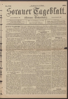 Sorauer Tageblatt (Sorauer Wochenblatt), Nr. 254. (30. Oktober 1898)