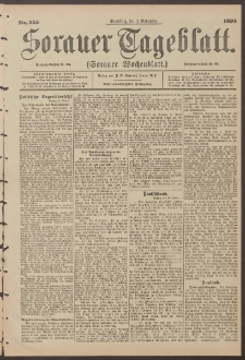 Sorauer Tageblatt (Sorauer Wochenblatt), Nr. 255. (1. November 1898)