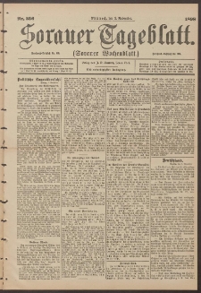 Sorauer Tageblatt (Sorauer Wochenblatt), Nr. 256. (2. November 1898)