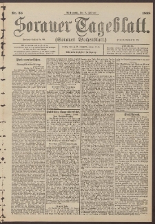 Sorauer Tageblatt (Sorauer Wochenblatt), Nr. 33. (9. Februar 1898)