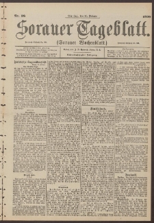 Sorauer Tageblatt (Sorauer Wochenblatt), Nr. 38. (15. Februar 1898)