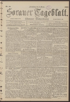 Sorauer Tageblatt (Sorauer Wochenblatt), Nr. 40. (17. Februar 1898)