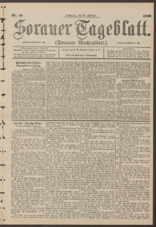Sorauer Tageblatt (Sorauer Wochenblatt), Nr. 43. (20. Februar 1898)