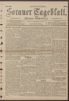 Sorauer Tageblatt (Sorauer Wochenblatt), Nr. 265. (12. November 1898)