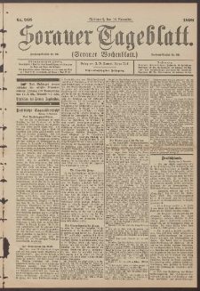 Sorauer Tageblatt (Sorauer Wochenblatt), Nr. 268. (16. November 1898)