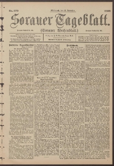 Sorauer Tageblatt (Sorauer Wochenblatt), Nr. 273. (23. November 1898)