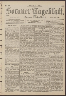 Sorauer Tageblatt (Sorauer Wochenblatt), Nr. 57. (9. M&auml;rz 1898)