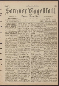 Sorauer Tageblatt (Sorauer Wochenblatt), Nr. 275. (25. November 1898)