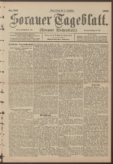 Sorauer Tageblatt (Sorauer Wochenblatt), Nr. 280. (1. Dezember 1898)