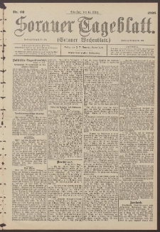 Sorauer Tageblatt (Sorauer Wochenblatt), Nr. 62. (15. M&auml;rz 1898)