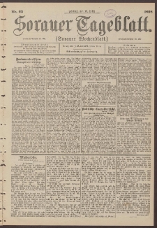 Sorauer Tageblatt (Sorauer Wochenblatt), Nr. 65. (18. M&auml;rz 1898)
