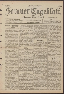 Sorauer Tageblatt (Sorauer Wochenblatt), Nr. 284. (6. Dezember 1898)
