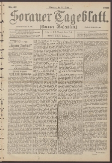 Sorauer Tageblatt (Sorauer Wochenblatt), Nr. 67. (20. M&auml;rz 1898)