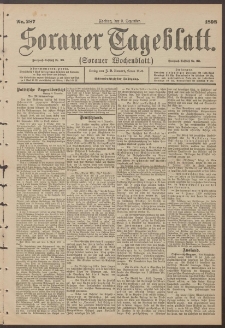Sorauer Tageblatt (Sorauer Wochenblatt), Nr. 287. (9. Dezember 1898)